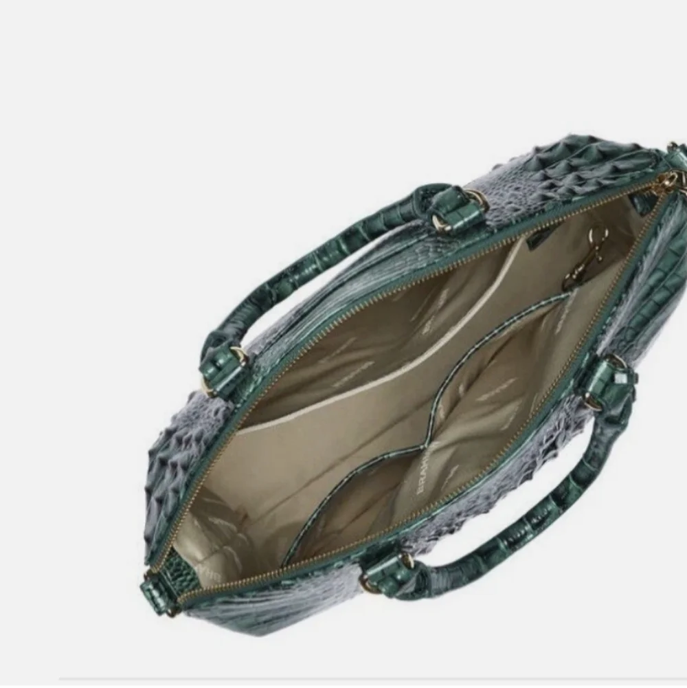LIMITED EDITION BRAHMIN EMERALD MELBOURNE LARGE DUXBURY SATCHEL